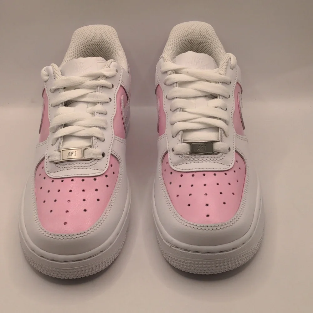 New Nike Air Force 1 Women's Custom Sneakers Pink/White Sz 5 - Picture 2 of 14
